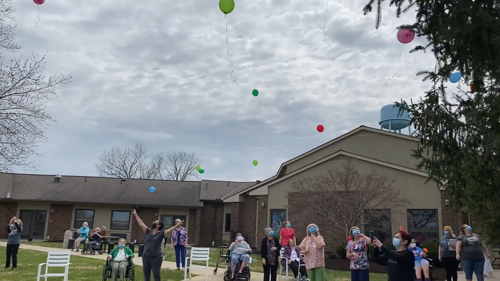 Ohio nursing home marks 1-year of COVID-19 with balloon release
