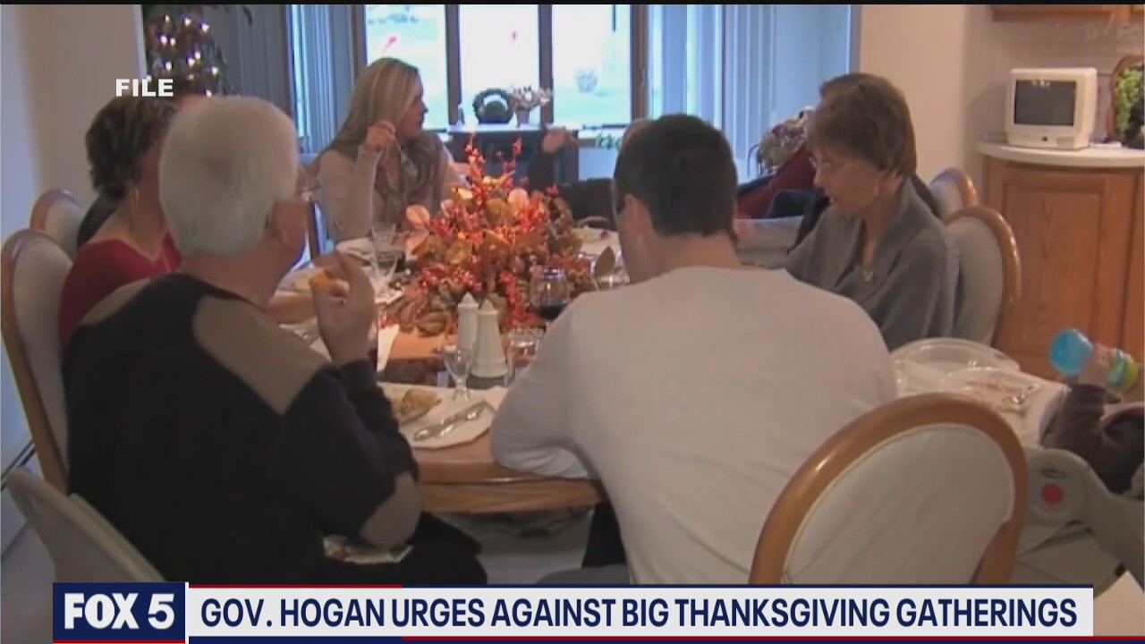 Governor Hogan urges against big Thanksgiving gatherings