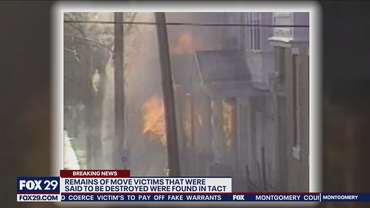 Remains of MOVE bombing victims believed to be cremated and disposed of have been located, city says