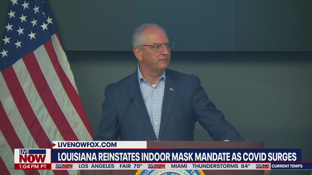 Louisiana reenacts statewide indoor mask mandate over delta variant surge