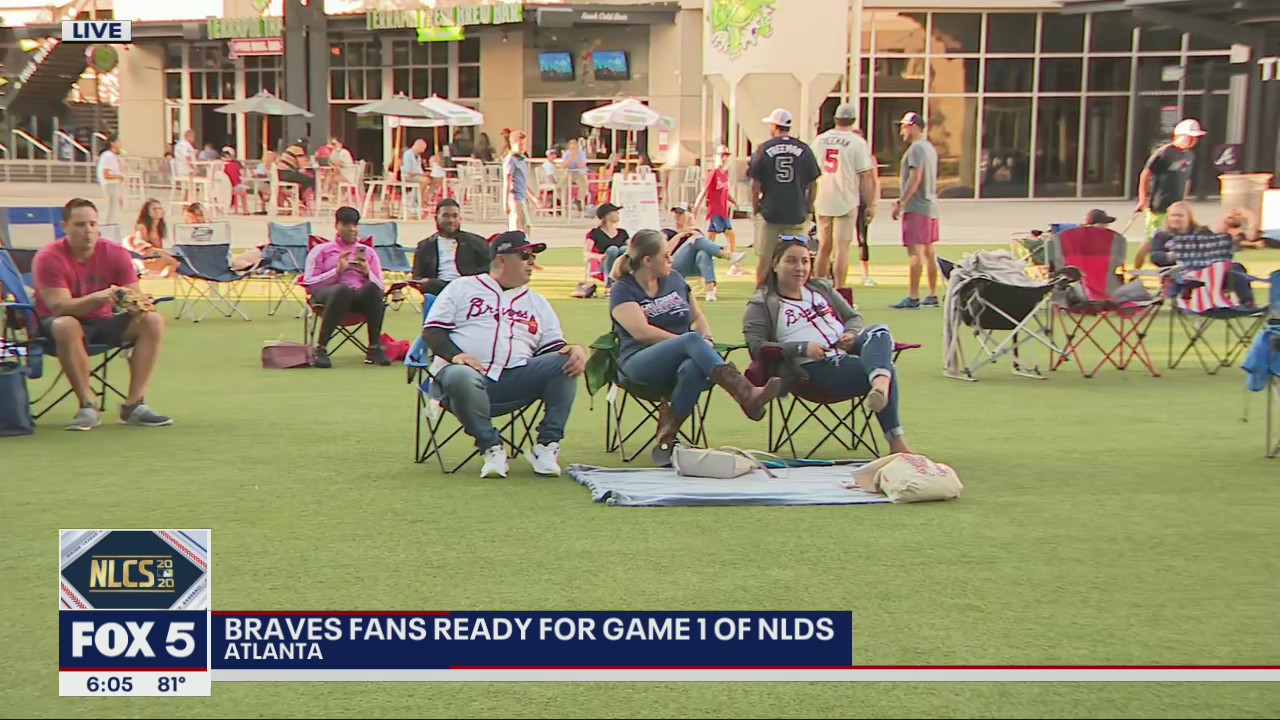Fans gather at Truist Park