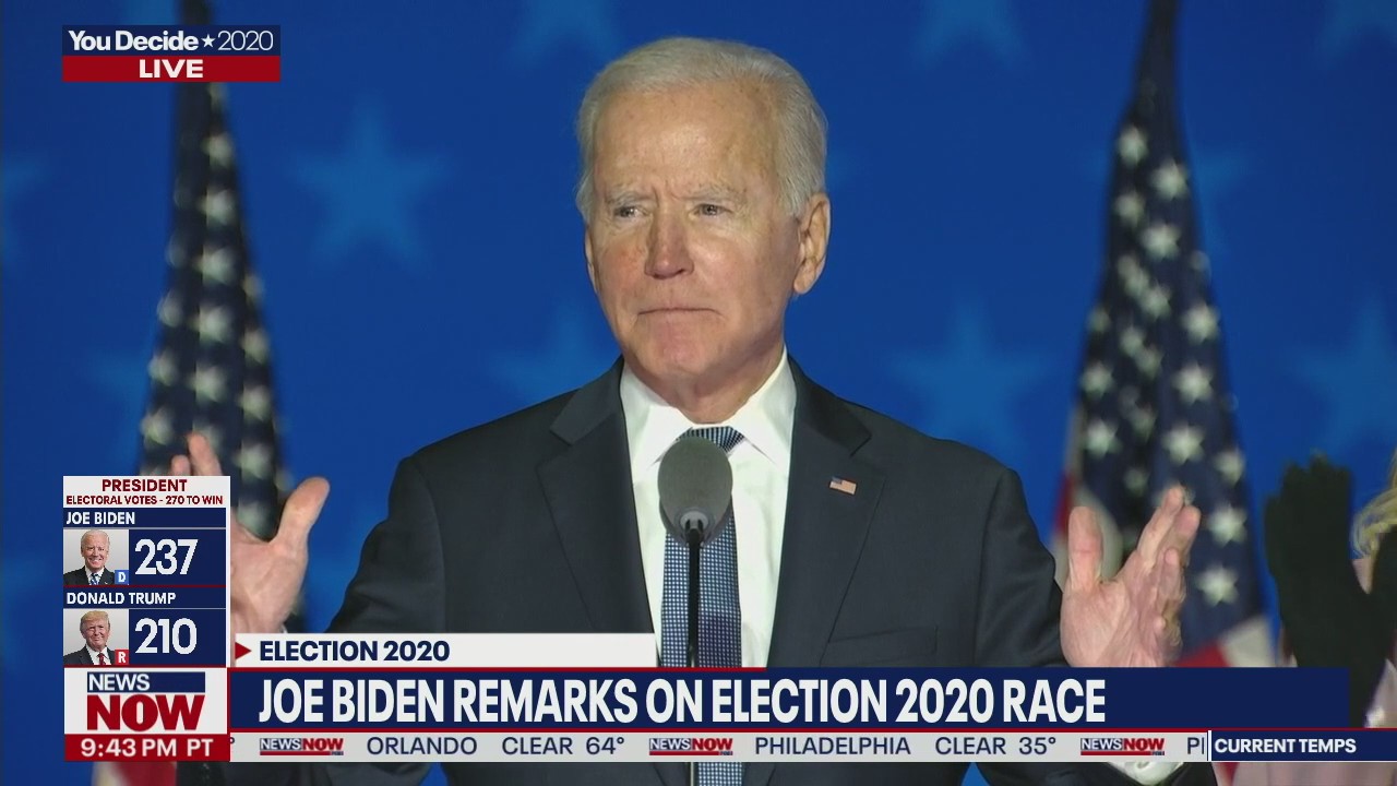 Biden delivers remarks in Delaware on Election Night