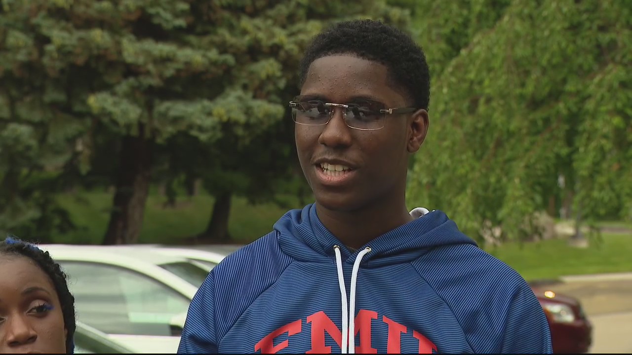 He was nearly shot for asking directions, now he's graduating early and headed to college