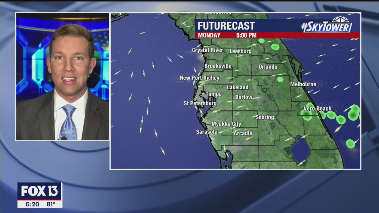 Sunday evening forecast