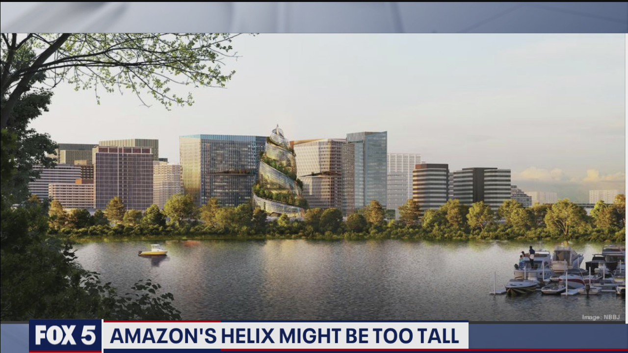 Amazon's HQ2 center piece 'The Helix' exceeds FAA's maximum allowed height, Airports Authority says