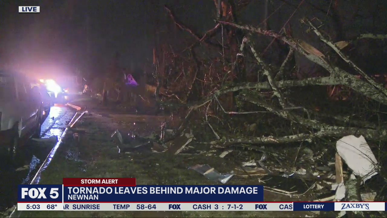 Tornado leaves major damage in Newnan