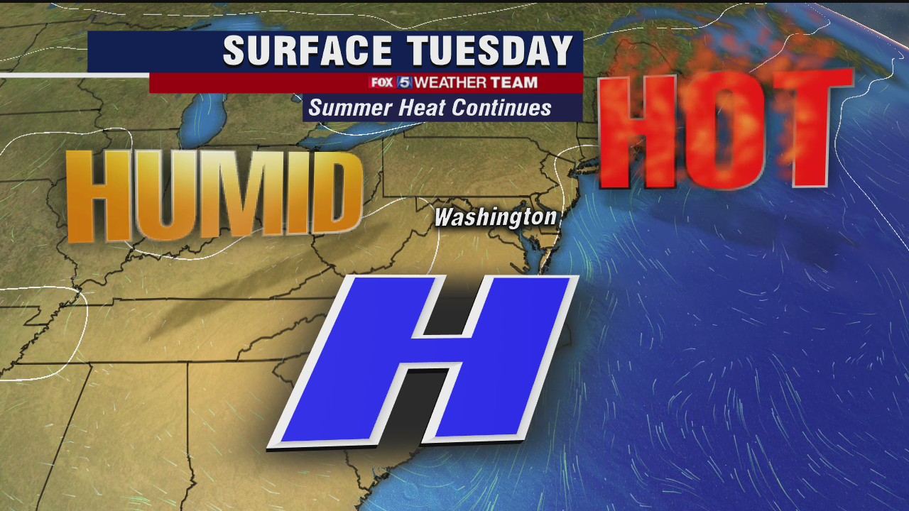 FOX 5 Weather forecast for Tuesday, August 11
