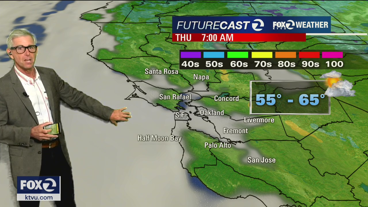 THURSDAY FORECAST: Foggy morning, temps warm inland