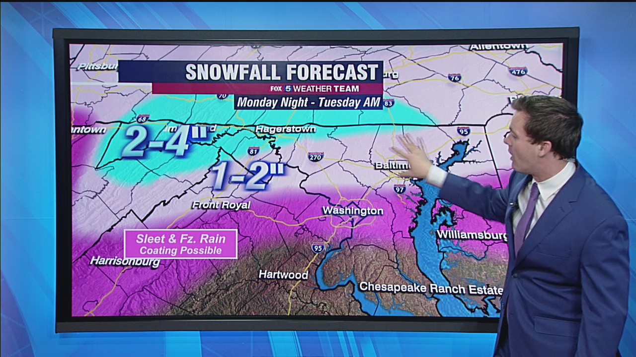 FOX 5 Weather forecast for Monday, January 25
