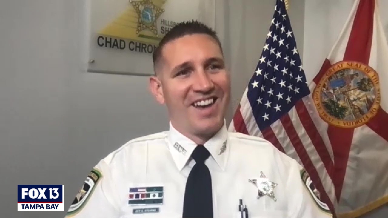 Deputy shows off football skills at Super Bowl