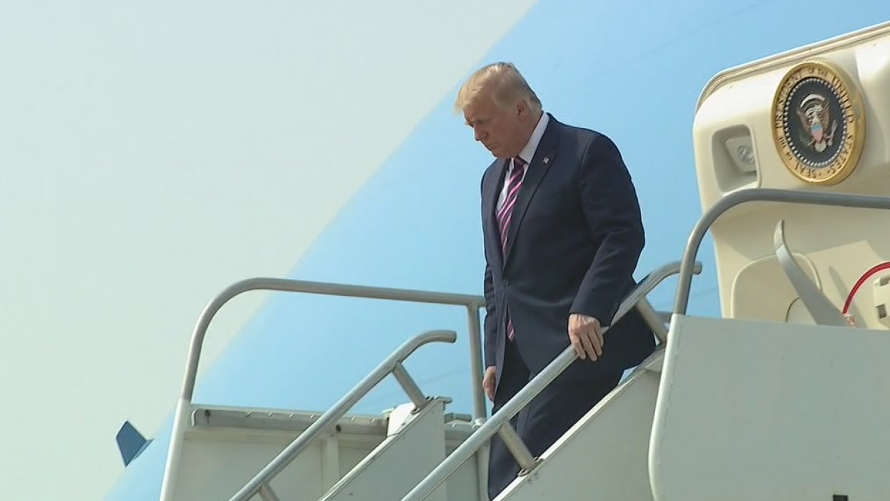 President Trump tours wildfire damage