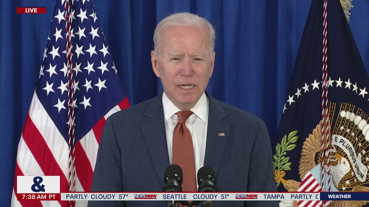 Biden discusses May jobs report showing US added modest 559K jobs