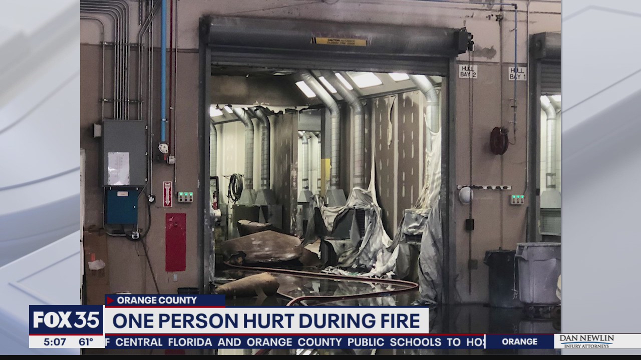 One injured in fire at Orlando business