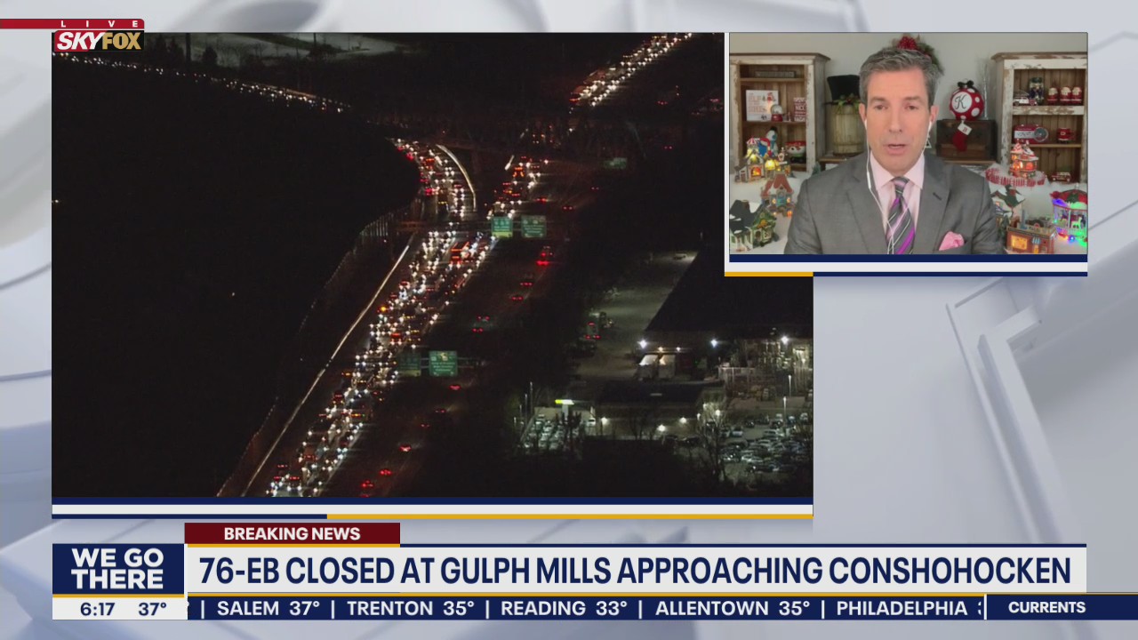 Eastbound lanes of I-76 closed Tuesday morning after overnight accident