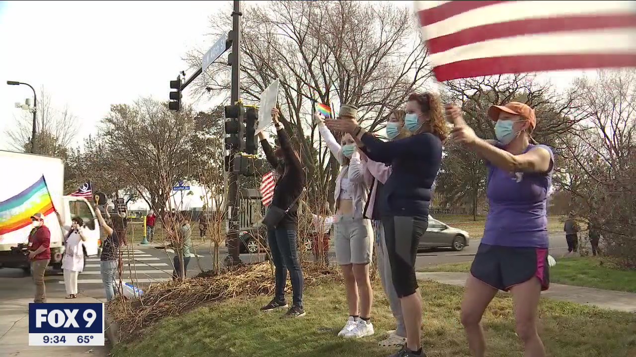 Dancing in the streets: Minneapolis residents celebrate after Joe Biden's projected win