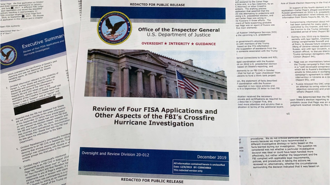 Russia probe report finds no evidence of political bias