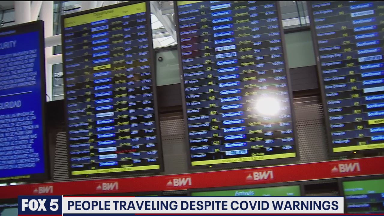People traveling despite COVID warnings