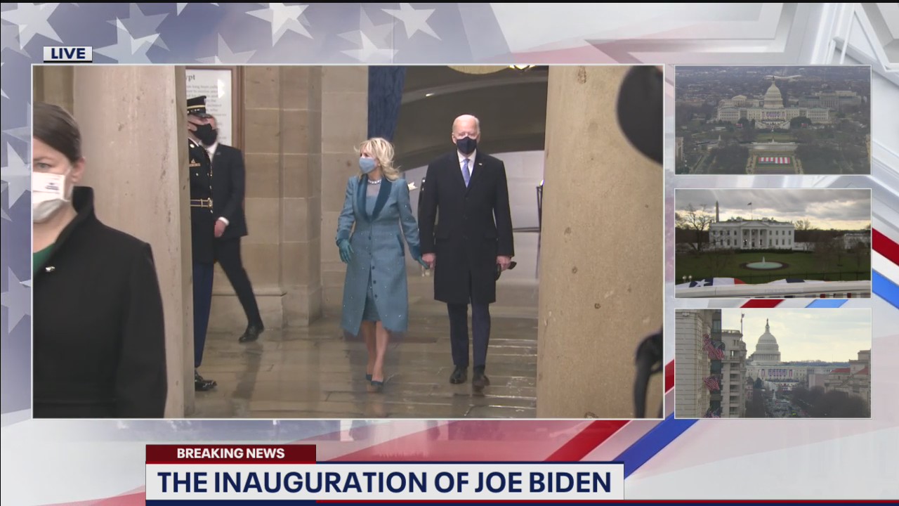 The Bidens arrive at the inauguration