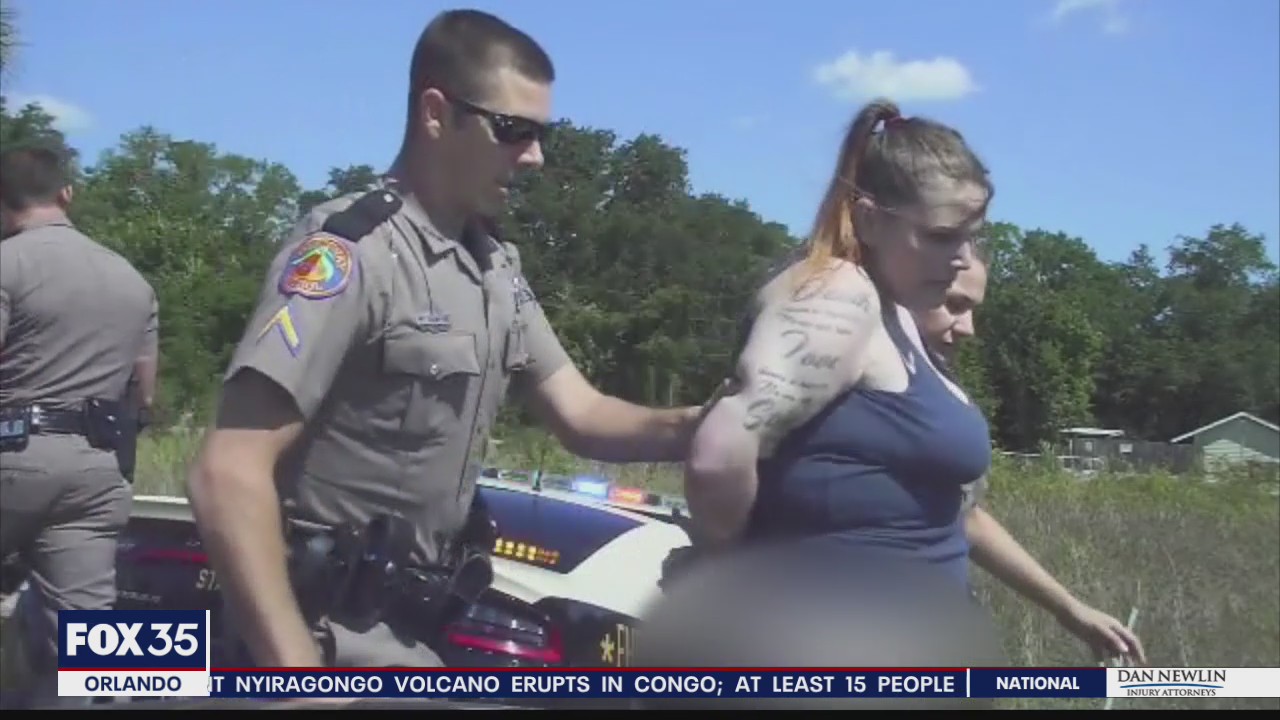 FHP: Nearly naked Plant City woman arrested after leading troopers on high-speed chase in stolen car