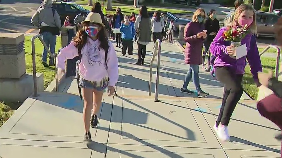 Las Virgenes 4th, 5th graders back to school