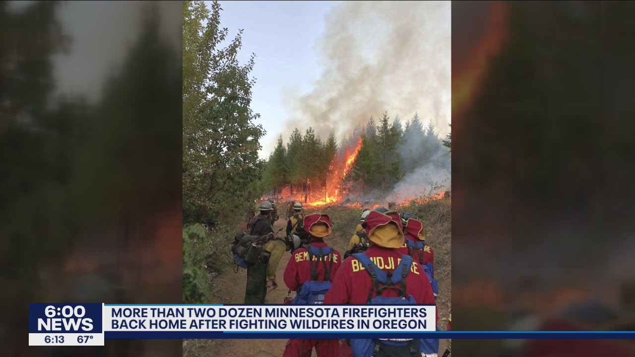 Minnesota firefighters return home after battling wildfires