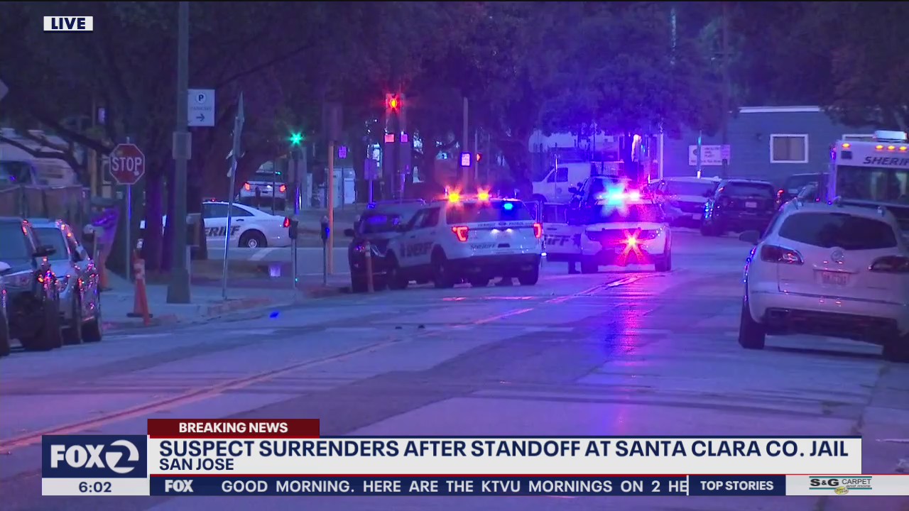 Suspect standoff ends at Santa Clara County jail
