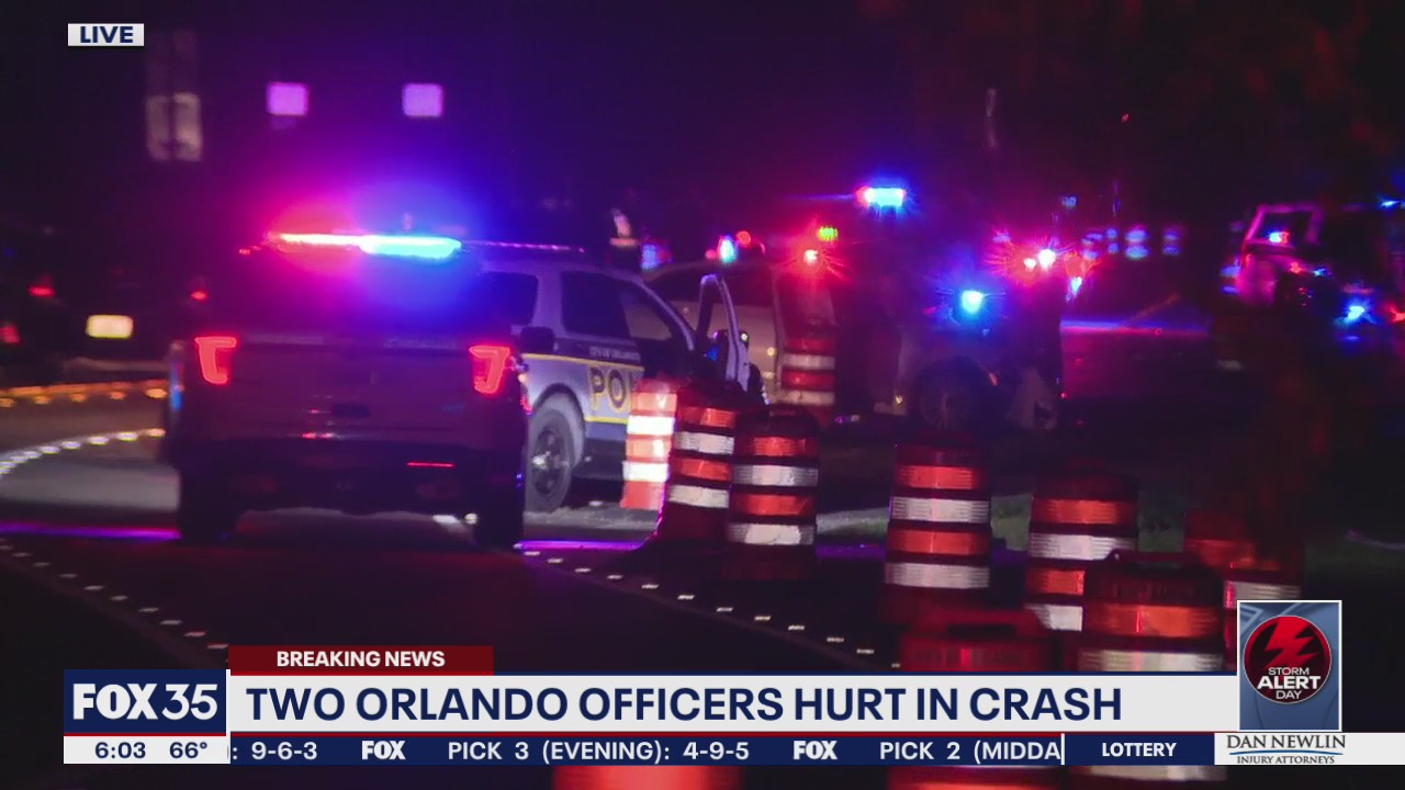 2 Orlando officers injured in crash with wrong-way driver
