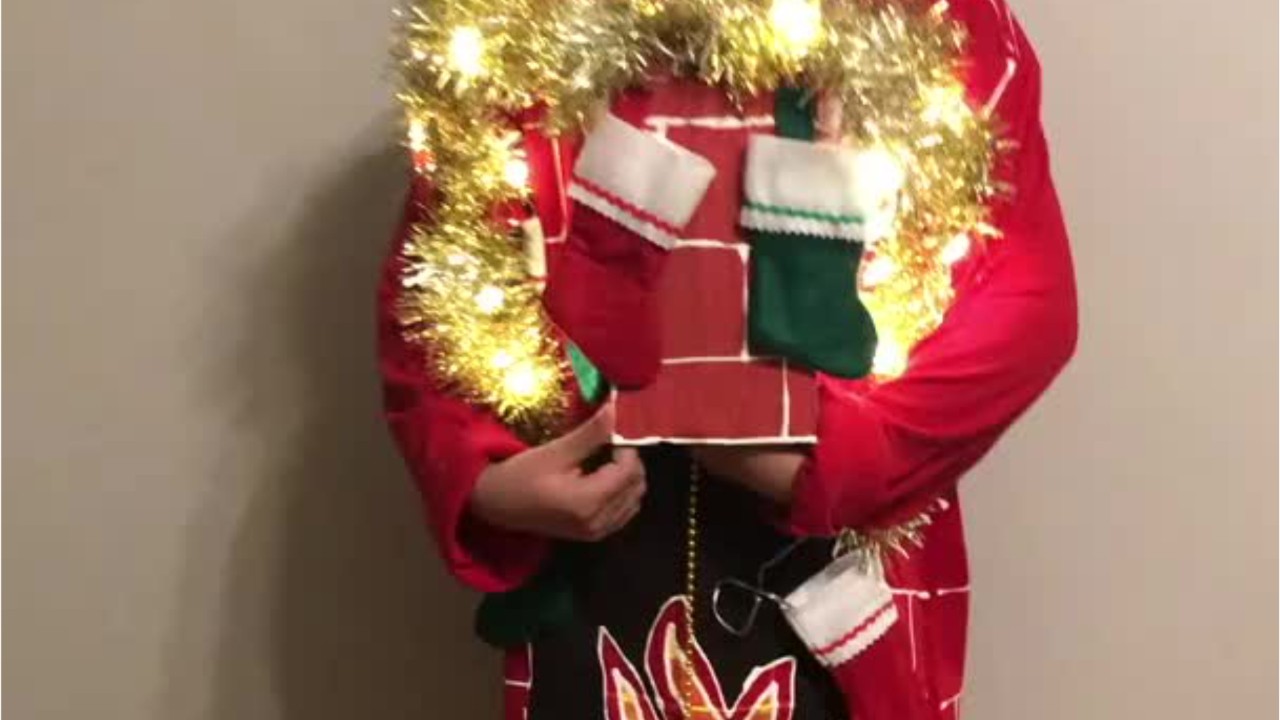 Mom makes epic ugly Christmas sweater for daughter