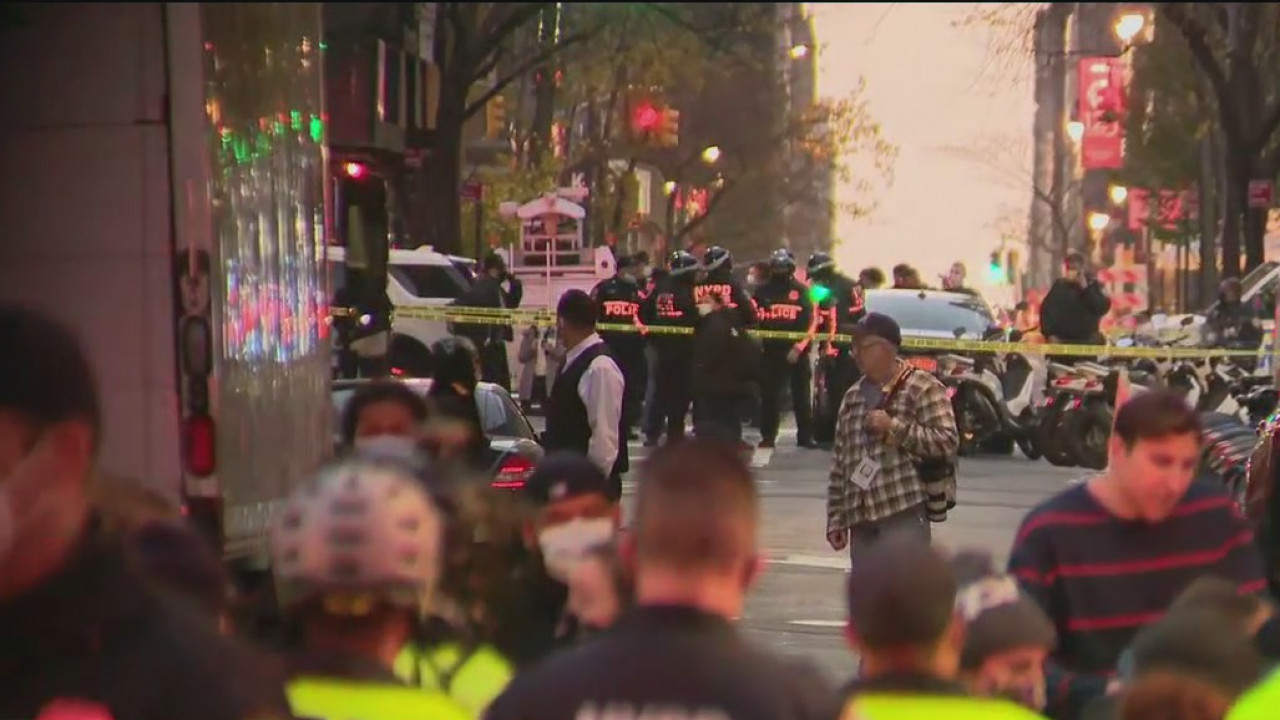 At least six protesters struck by car in Manhattan