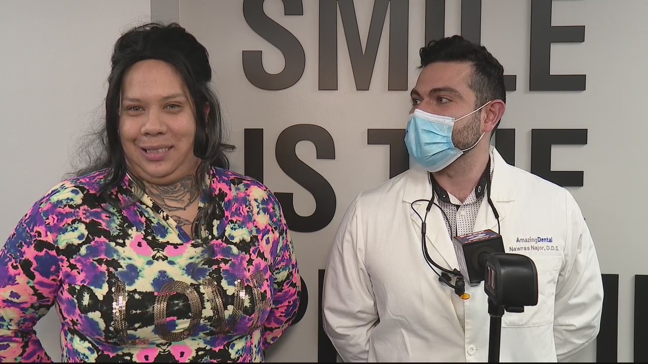 Dentist fixes domestic abuse survivor's teeth for free