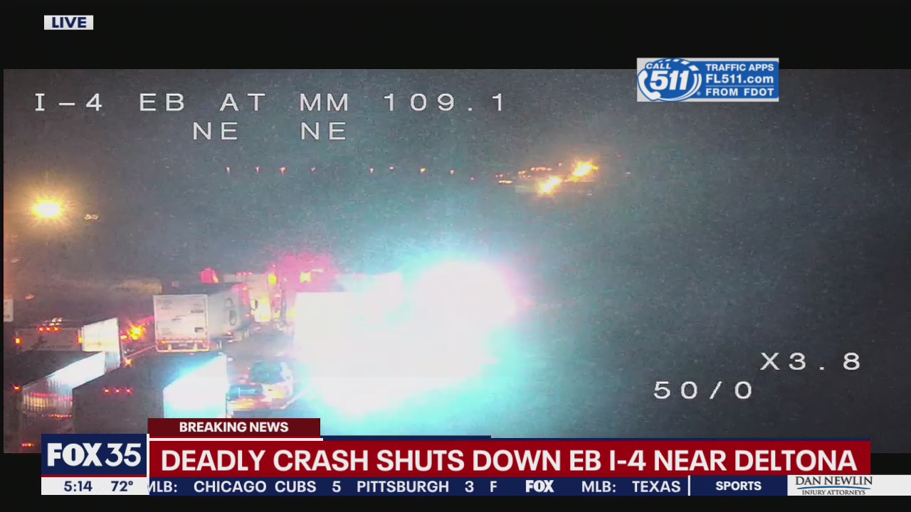Deadly crash shuts down section of I-4 in Deltona