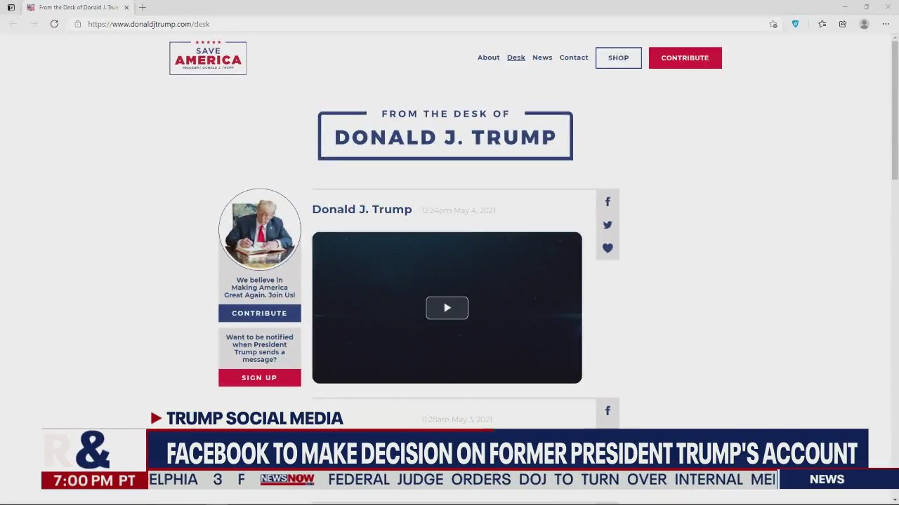 Trump's New Platform: Former president launches new website for posts