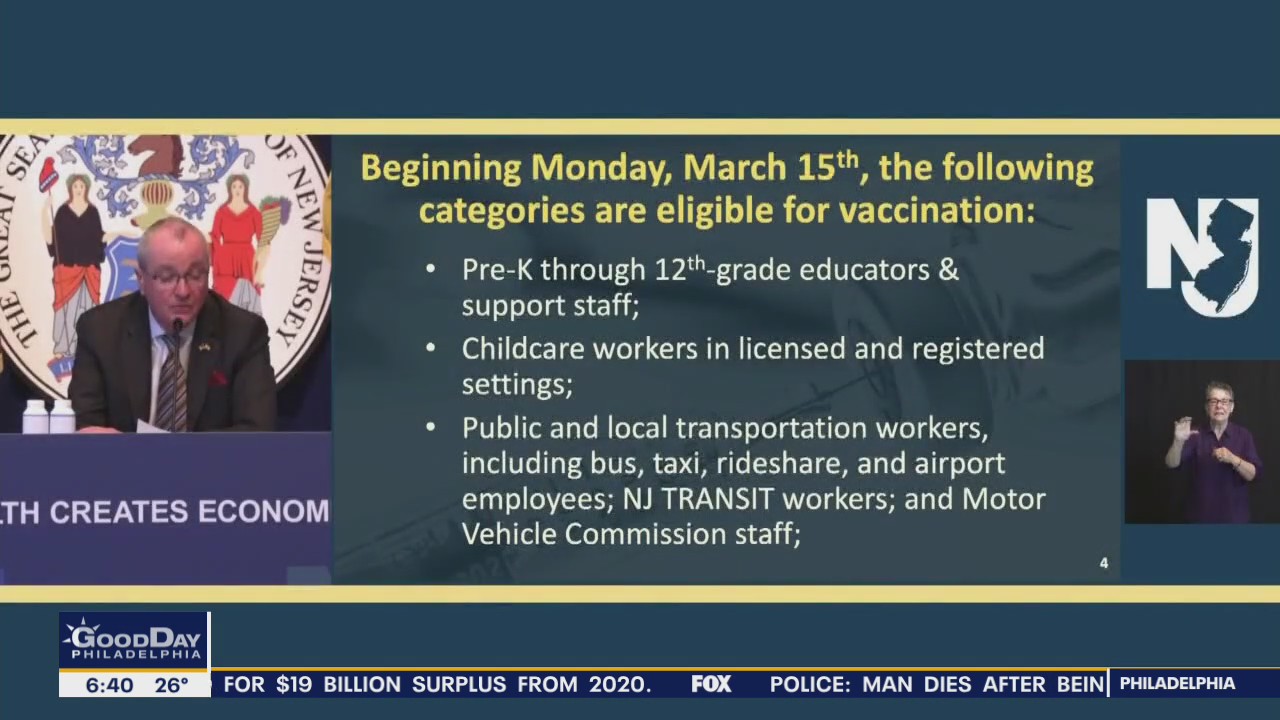 New Jersey expands COVID-19 vaccination eligibility
