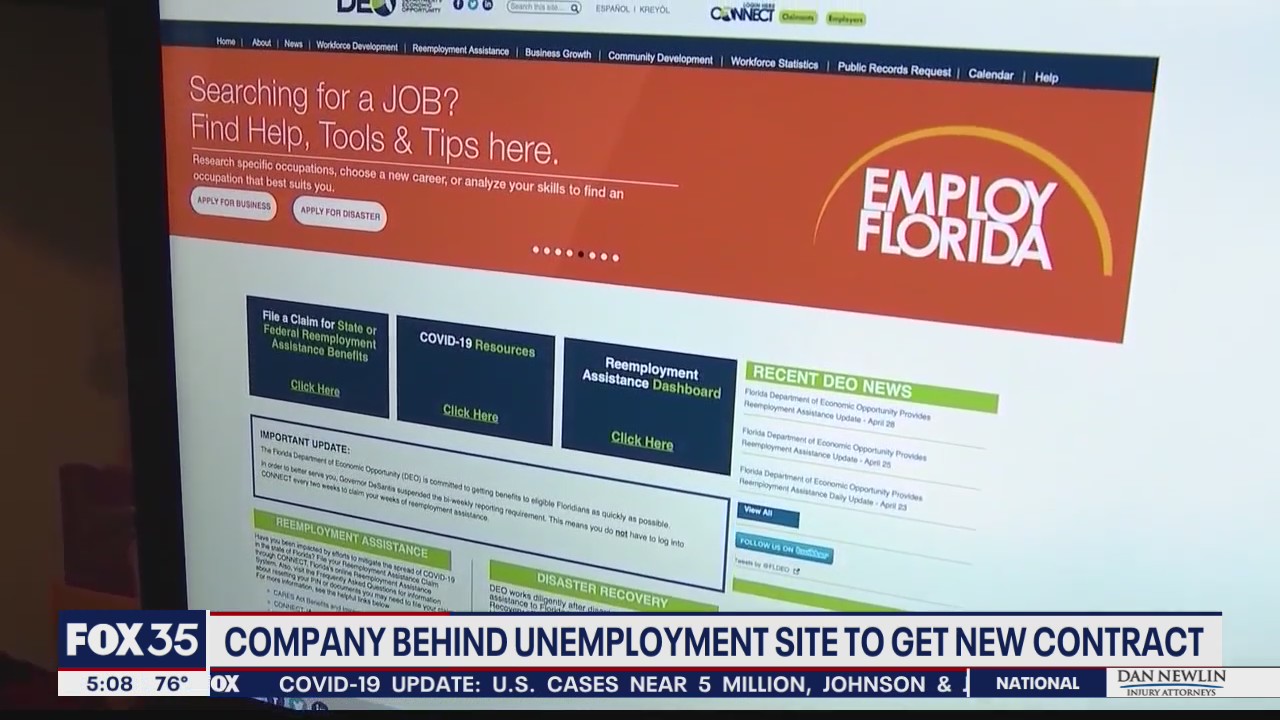 Company behind Florida unemployment site to get new contract