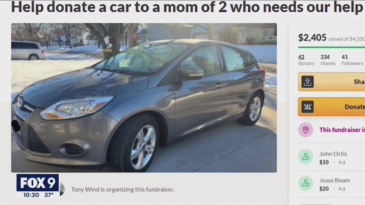 Stranger gifts free car to Minnesota mother after crowdfunding campaign