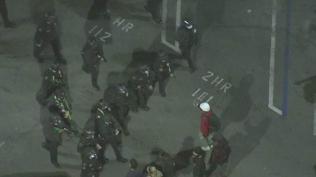 Echo Park Lake homeless eviction protesters detained