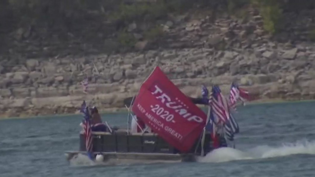 Firefighter talks about rescues during Trump Boat Parade on Lake Travis