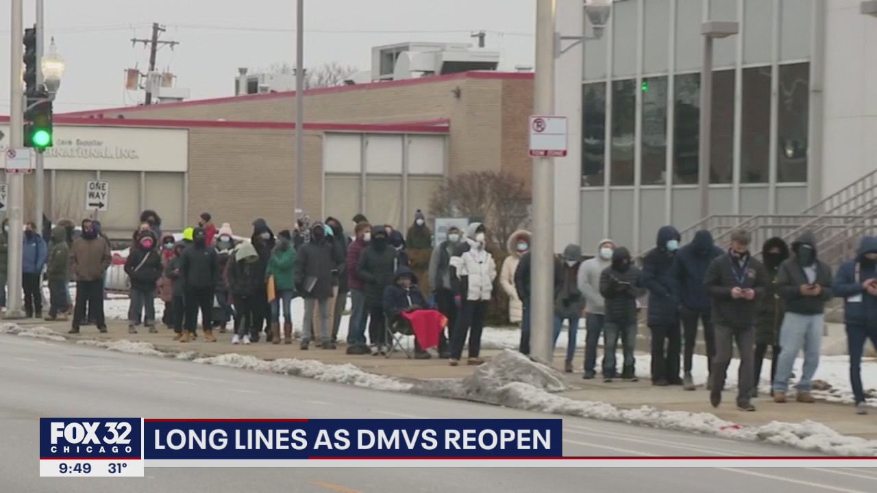 Long lines as DMVs reopen