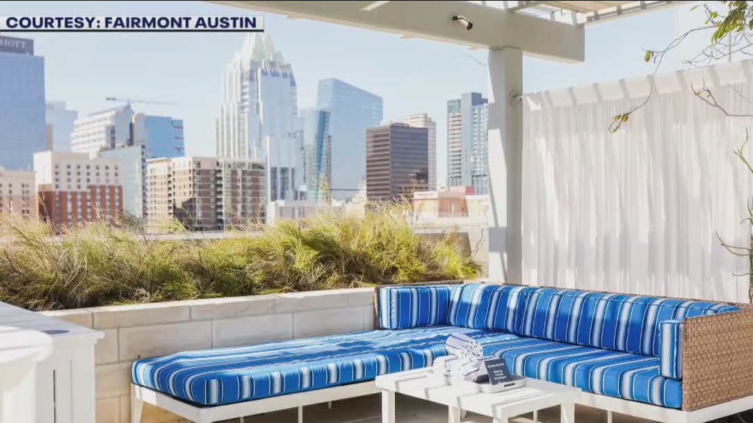 Cool off in the Fairmont Austin's rooftop pool this summer