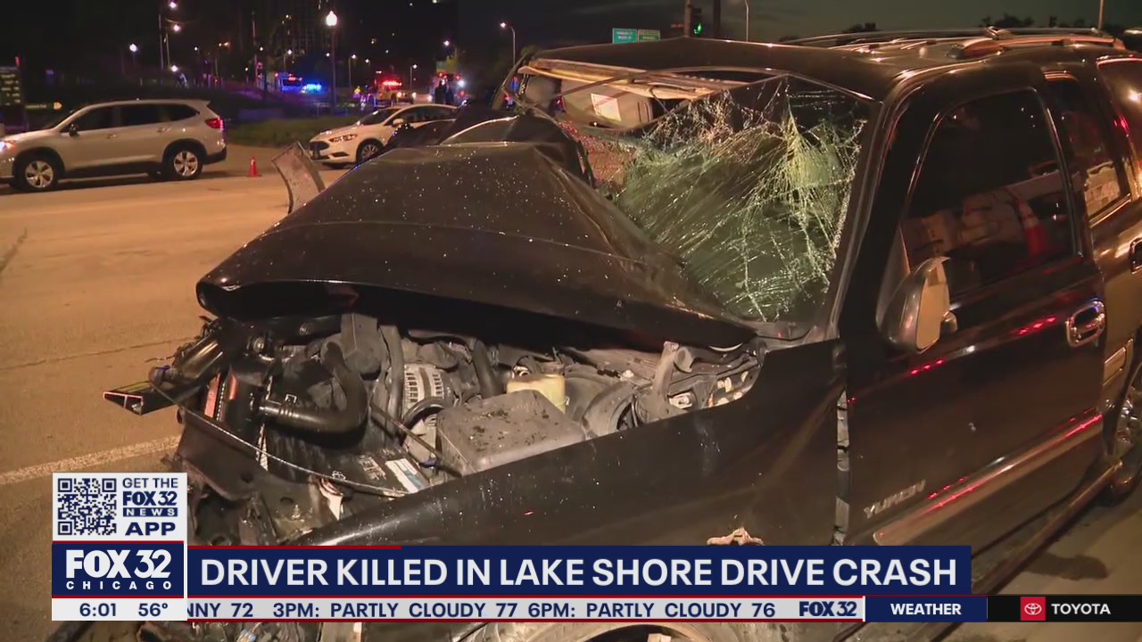 Driver killed, 3 injured in multi-vehicle crash on Lake Shore Drive