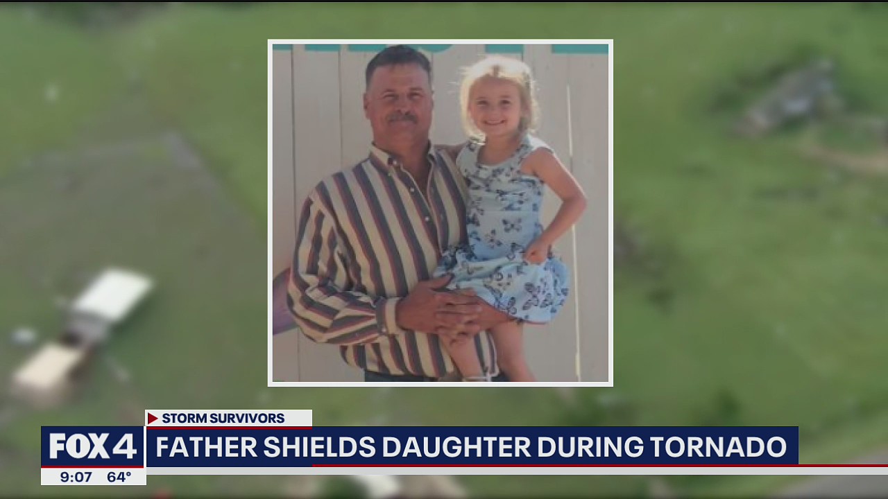 Waxahachie father hurt while shielding daughter during tornado