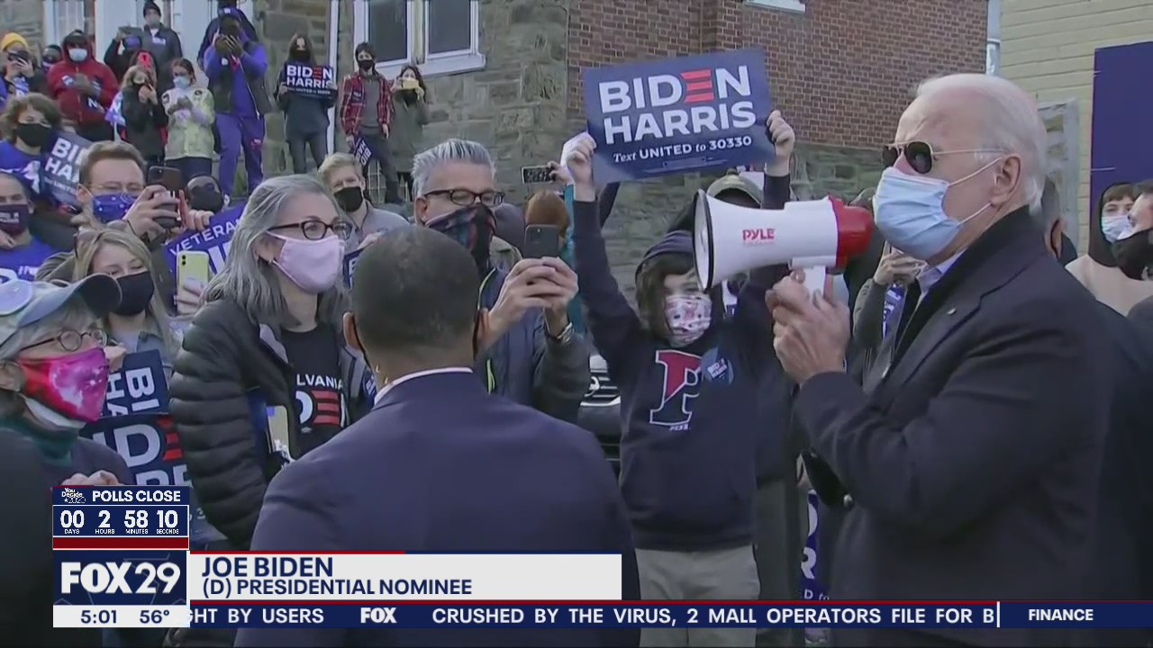 Joe Biden to address nation from Wilmington on Election Night