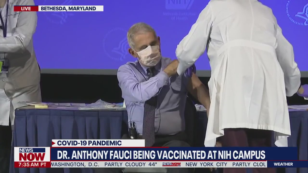 Dr. Anthony Fauci gets COVID-19 vaccine