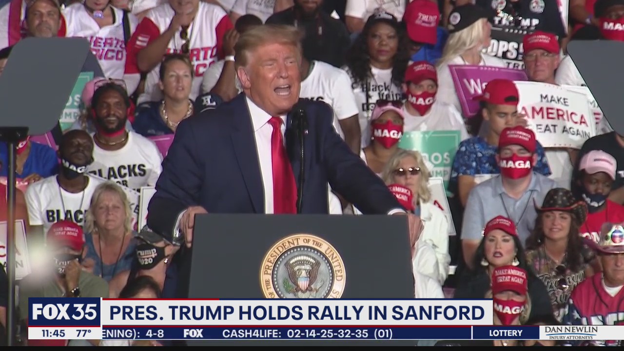 President Trump thrills crowds in Sanford