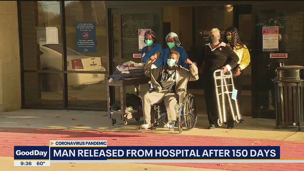 Man leaves hospital after 150 day battle with COVID-19