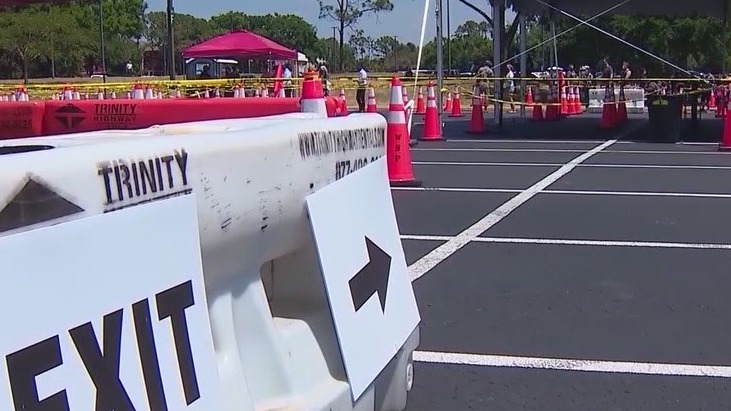 Weather impacts operation of FEMA vaccine site