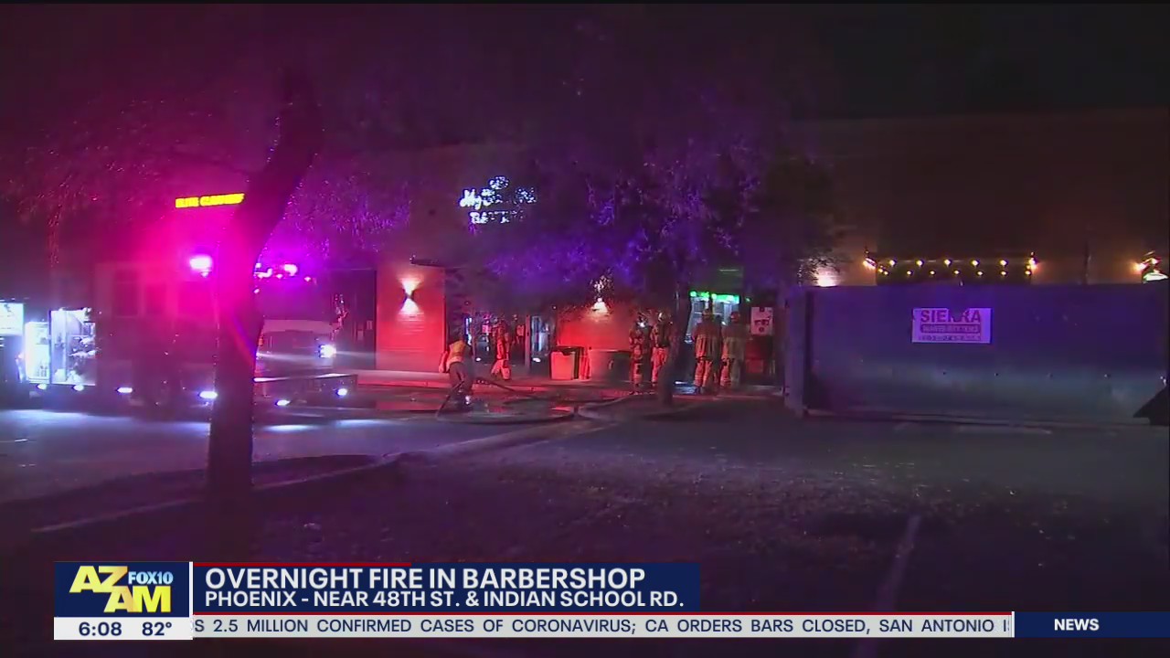 Overnight fire burns V's Barbershop in Phoenix