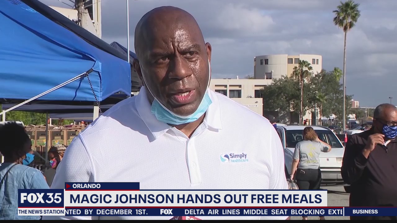 Magic Johnson provides Thanksgiving meals for Orlando families