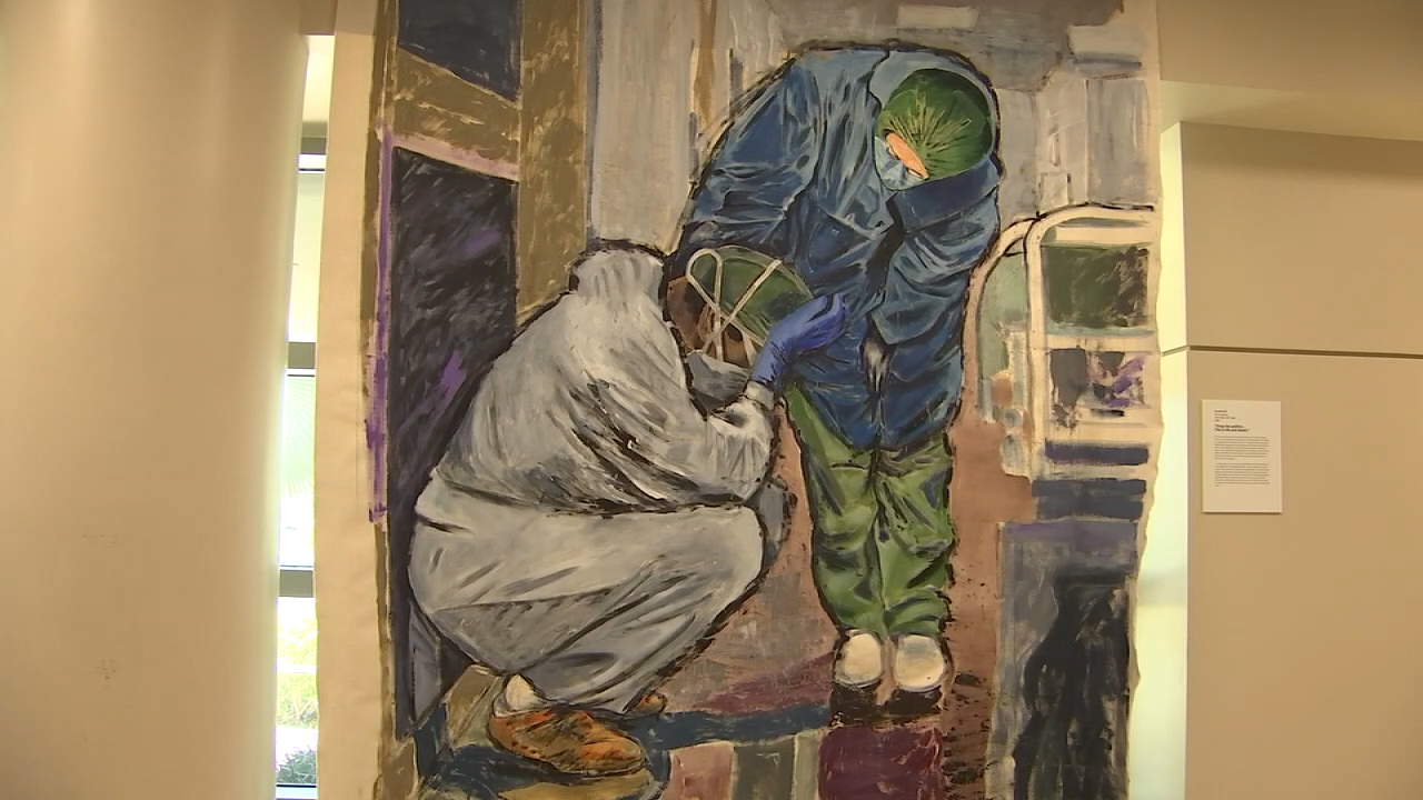 Artist creates paintings inspired by local heroes