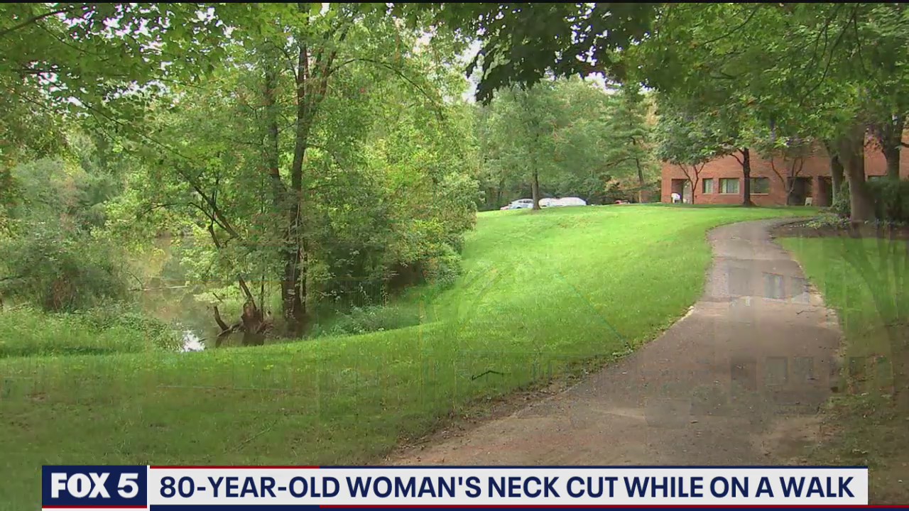 80-year-old woman's neck cut while on walk